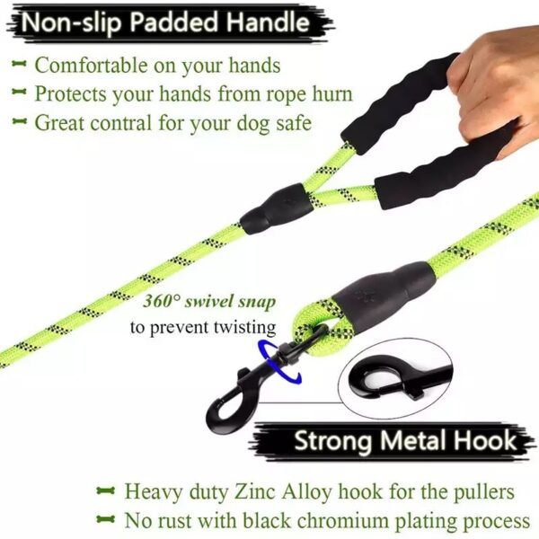 Reflective Heavy Duty Dog  Leash For Small & Medium Sized Dogs - Image 7
